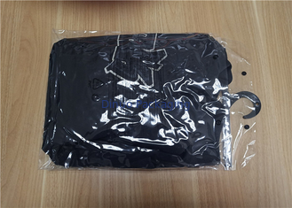 Garment Packing Clear PVC Packaging Bags With Plastic Button and Hook