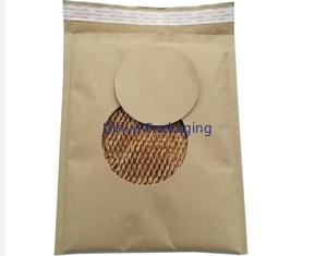 Cellular Shaped Kraft Corrugated Envelopes Padded Honeycomb Paper For Shipping
