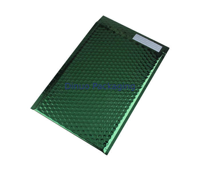 Tearproof Metallic Bubble Mailers Dark Green Color Square Padded Envelopes