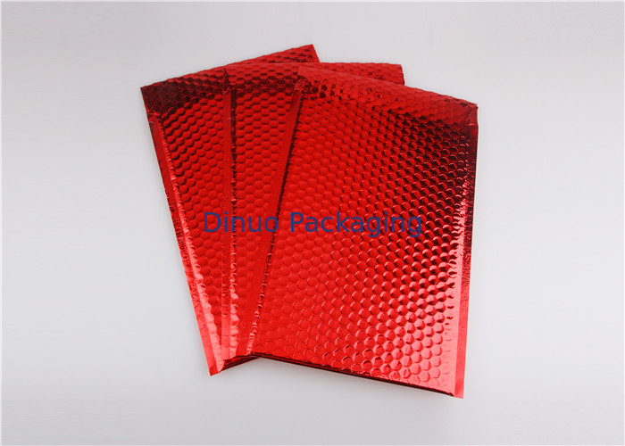Bright Red Color Metallic Bubble Envelopes Bubble Mailers 245x330 #A4