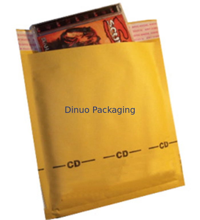 Kraft Shipping Package Envelope With Bubble Wrap Inside Shock Resistance