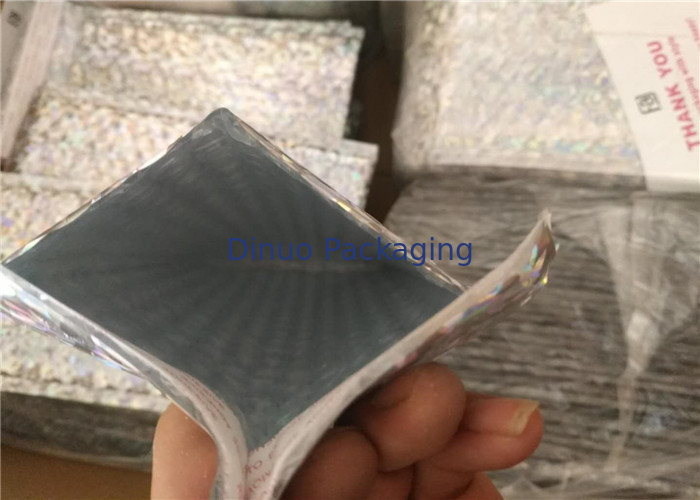 Iridescent Holographic Bubble Mailer Bag Moisture Proof For Express Packaging
