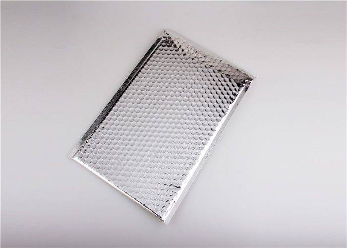 Self Seal Silver Metallic Bubble Mailers , Bubble Wrap Envelopes Recyclable