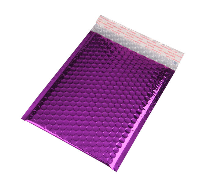 Recyclable Purple Metallic Glamour Mailers / Metallic Mailing Bags Strong Adhesive