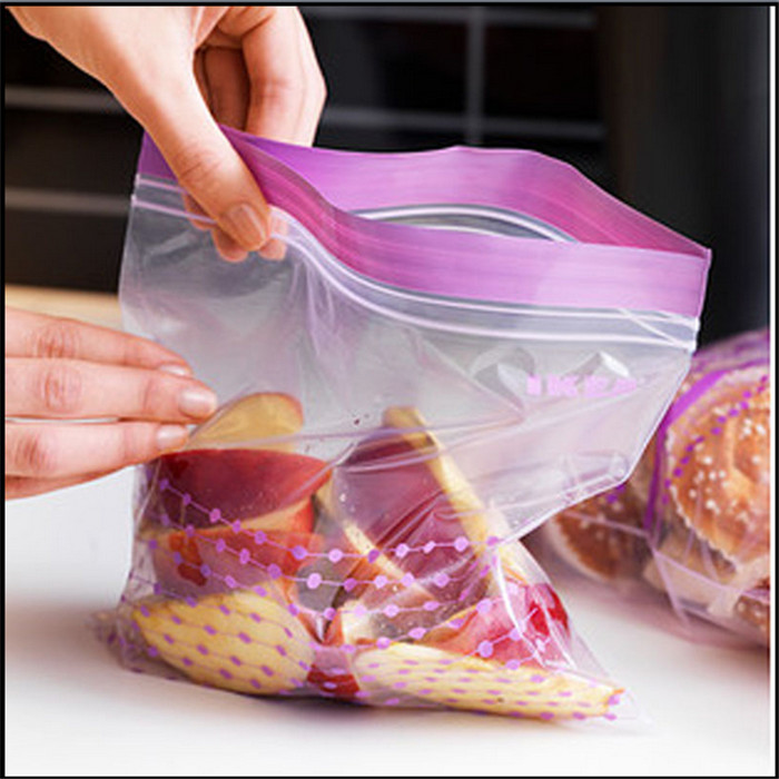 Resealable Plastic Bags For Foods Packaging , ZipLock Custom Printed