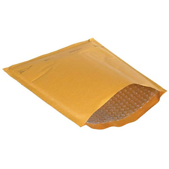 Recyclable Kraft Paper Bubble Mailers , Courier Packing Bags Wrinkle