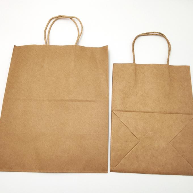 Kraft Paper Packaging Bag Gift Crafts Shopping Biodegradable Bag With Twisted Handle 1