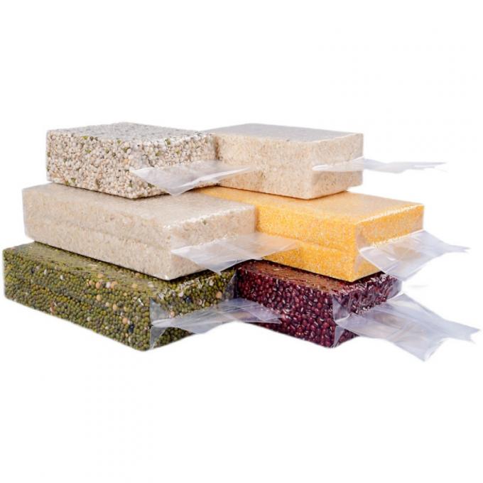 Customized Transparent Vacuum Bag With Miscellany Grain Print Recyclable Offset Surface For Food Industrial Use 2