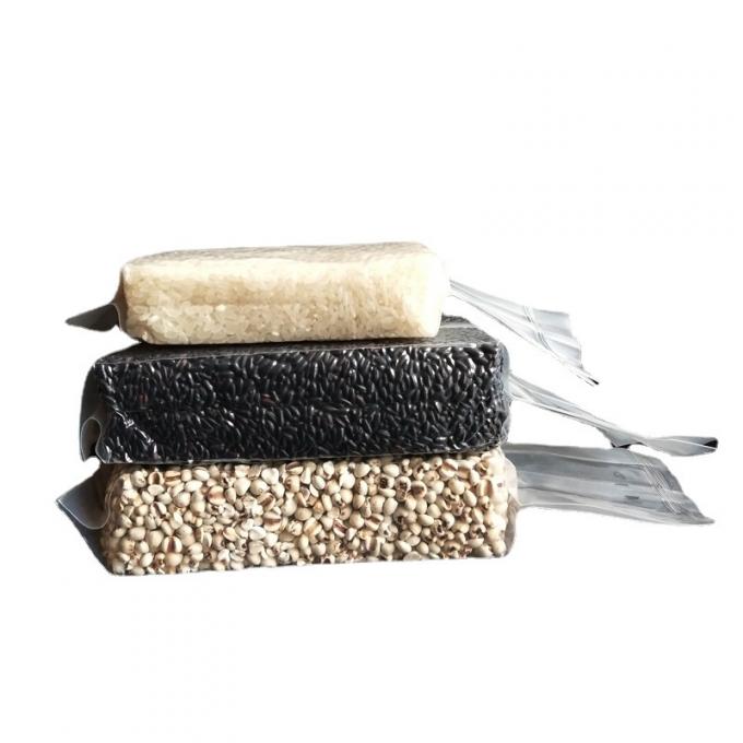 Customized Transparent Vacuum Bag With Miscellany Grain Print Recyclable Offset Surface For Food Industrial Use 3