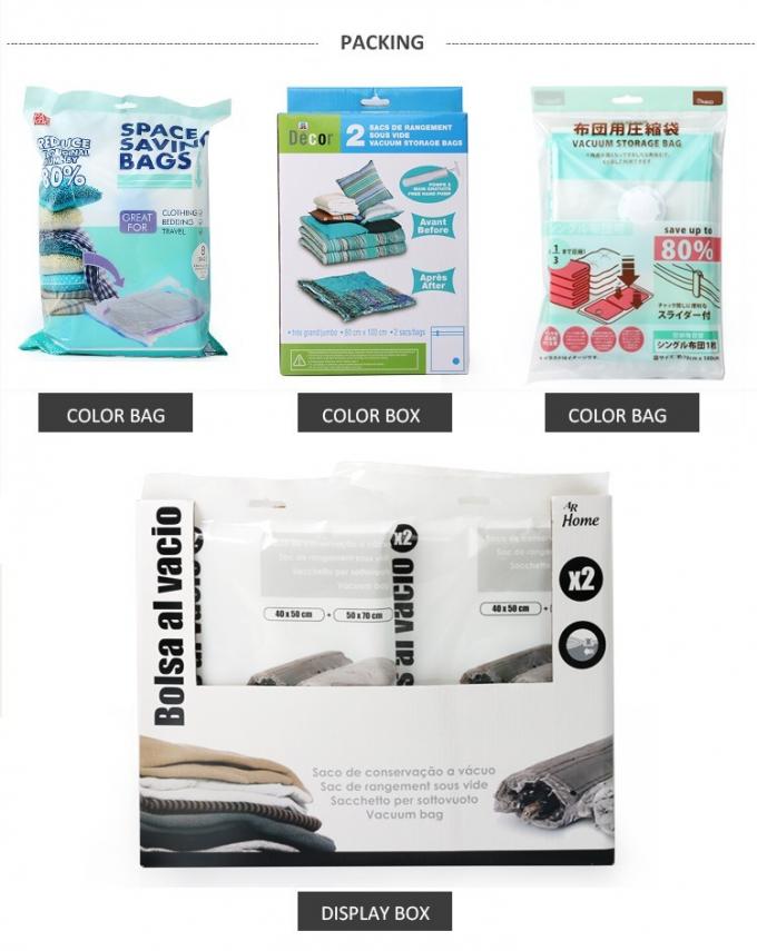 Hand Pressing Travel Vacuum Storage Bag Roll Up Vacuum Space Bag 7
