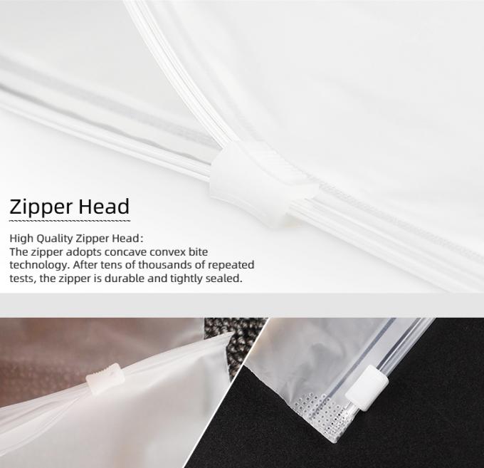 Customized Size CPE Zipper Bags Matte Frosted Packaging Bags With Ziplock Closure For Shipping 0