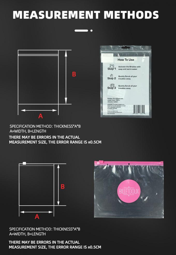Customized CPE PE Transparent Frosted Plastic Zip Lock Bag Mini Zip Pocket 3