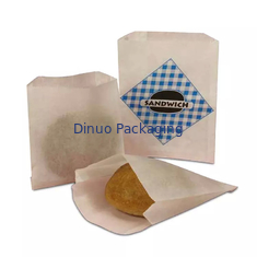 Biodegradable Flat Glassine Envelopes Lined V Shape Sharp Bottom Kraft Paper Sandwich Cookies Bags