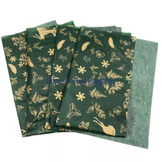 Rhombic Colorful Floral Printed Art Palm Tree Tissue Paper Wrap With Custom Printing