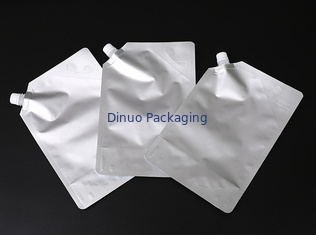 Custom Printed Aluminum Foil Pouches Upright Red / White Wine Resealable Spout Pouch