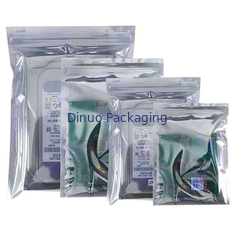 Silver ESD Shielded Anti Static Bag Zip Lock / Open Top 0.03 - 0.15mm Thickness