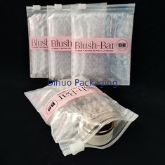 Reusable Shock Resistance PVC Clear Ziplock Zipper Bubble Bag Custom Makeup Cosmetic Packaging