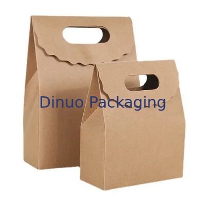 Kraft Bag Die Cut Handle Bolsa De Papel Brown Kraft Paper Packaging Bag Folding Paper Bags For Gifts