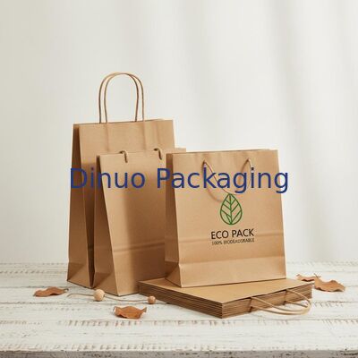 100 Bio-degradable Custom Paper Bags Featuring 60gsm Thickness Standard Sizes or Customized Sizes Ideal for Eco Friendly Packaging