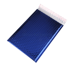 Water Resistant Metallic Bubble Mailers Blue Padded Envelopes 8.5"X14.5" #3