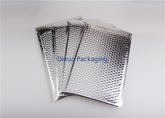 Self Seal Silver Metallic Bubble Mailers , Bubble Wrap Envelopes Recyclable