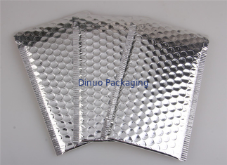 Aluminum Foil Metallic Bubble Mailers Silver Color Self Sealing For Postal Packaging