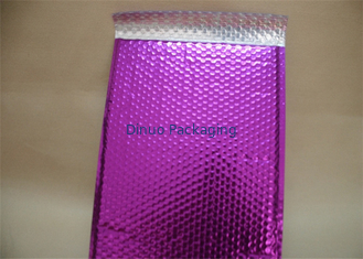 Waterproof Pink Metallic Bubble Mailers Large Volume Puncture Resistant