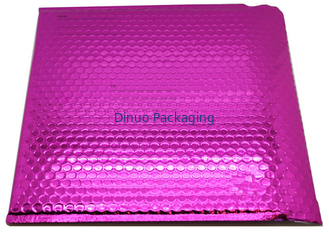 Antistatic Metallic Pink Bubble Mailers , Bubble Wrap Bags 135x210 #-AC