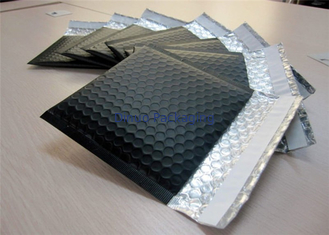 PET Black Bubble Lined Envelopes , 6x10 Bubble Mailers Size 0 Impact Strength