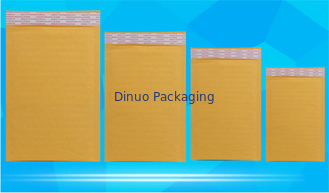 Recyclable Kraft Paper Bubble Mailers , Courier Packing Bags Wrinkle Resistant
