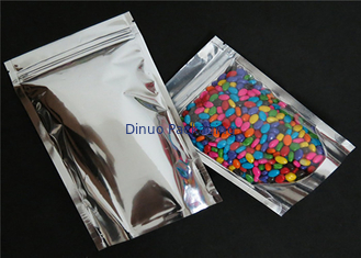 Moisture Proof Stand Up Aluminum Foil Bags With Zipper And Tear Notch Anti Static