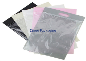 Garment Package Plastic PP Bag With Portable Handle And Ziplock Closure