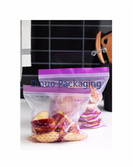 Resealable Plastic Bags For Foods Packaging , ZipLock Custom Printed Plastic Bags