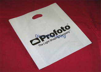 LDPE Material Clothing Plastic Packaging Bags With Handle Custom Logo Printed