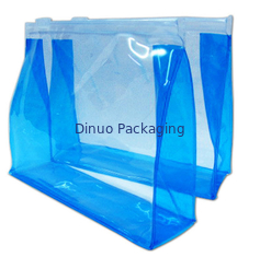 Custom Clear PVC Cosmetic Bag / Toiletry PVC Travel Bag With Zipper