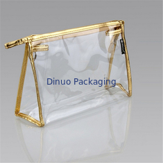 Custom Clear PVC Cosmetic Bag / Toiletry PVC Travel Bag With Zipper