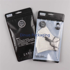 Flat Bottom Resealable Stand Up Ziplock Bags For Medical Mask Packaging