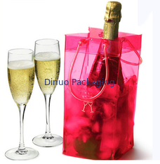 Waterproof PVC Transparent Bag Plastic Ice Bag With Handle Eco Friendly