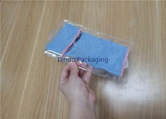 Soft PVC Packaging Bags Transparent Color , Towel Package Bags Eco friendly