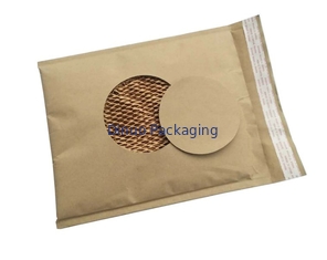 Fully Biodegradable And Compostable Kraft Corrugated Envelopes Lining Padded Honeycomb Paper