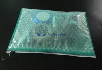 Strong Adhesive Clear Plastic Zipper Bubble Bags With Copperplate Printing