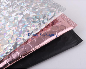 Holographic Bubble Foil Shipping Mailing Bags Metallic Padded Envelopes