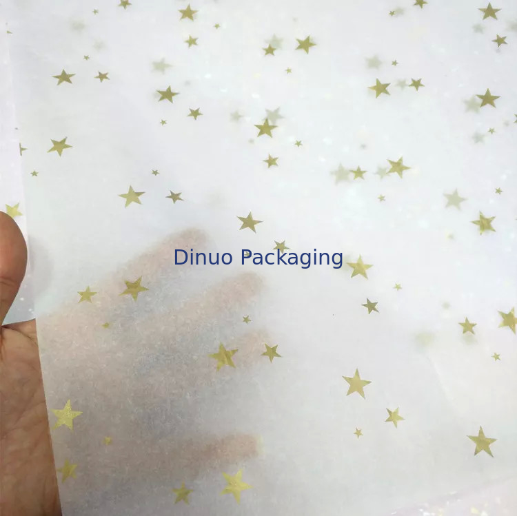 Christmas Patterned Wave Point Biodegradable Tissue Paper Wrap For Perfume Facial Gift