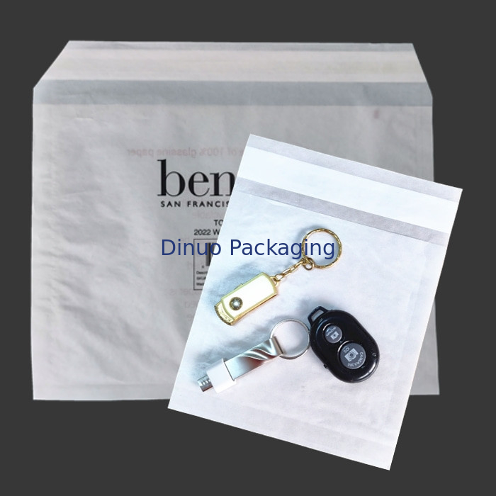 Semi Opaque Clear Recylable Transparent Tracing Paper Bag FSC For Gifts Packaging