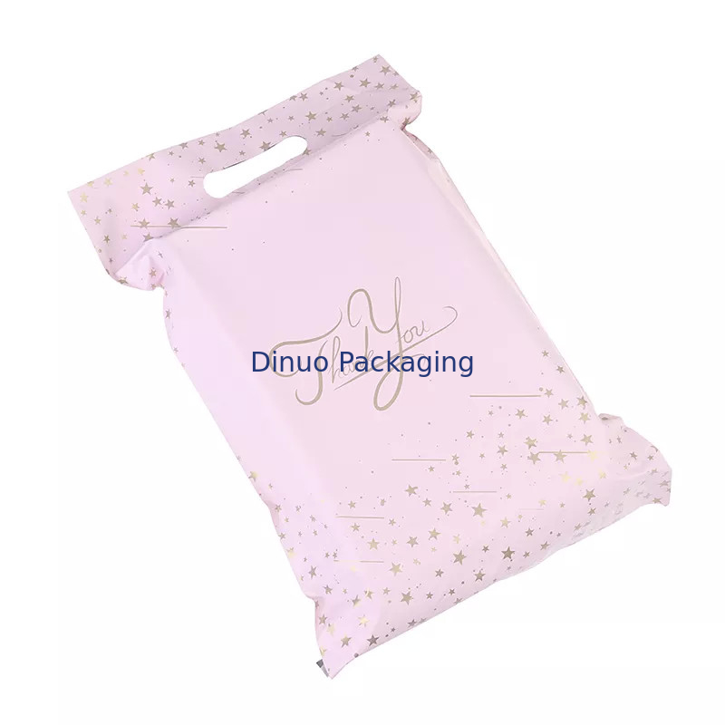 Printing Recycled Plastic Poly Mailer Bags Clothing Packaging Courier Bag With Handle