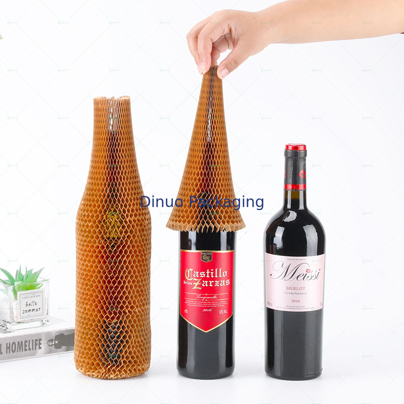 Honeycomb Cushioning Paper Sleeve Wine Kraft Wrapping Roll Packaging Protection