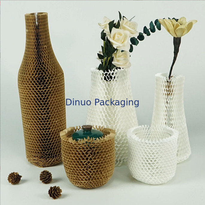 Eco Friendly Material Honeycomb Wrapping Kraft Paper Rolls For Fragile Gift Products