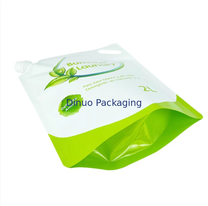 Intaglio Printing Stand Up Spout Pouch 1L 2L Laundry Detergent Liquid Soap Pouch Bag