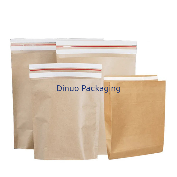 Recyclable Environment Friendly Self Adhesive Seal Pure Paper Mailer Bag For Garment