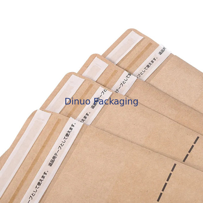 Custom Logo Printing Biodegradable Kraft Paper Flat Bottom Bag For Package Shipping